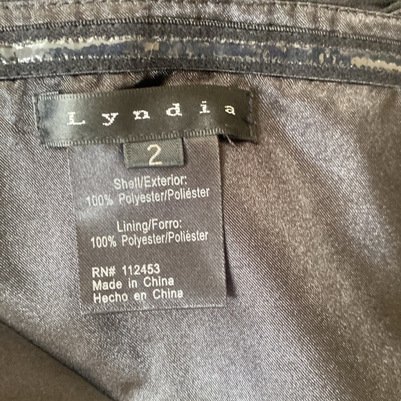 LYNDIA Midi Black Dress Size 2 Tie Neck Open Back Cocktail Party New Years - Picture 8 of 12